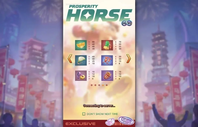Prosperity Horse - tabela izplačil simbolov
